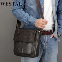 westal mens leather bag genuine leather messenger bags mens designer shoulder bags causal crossbody bags for men