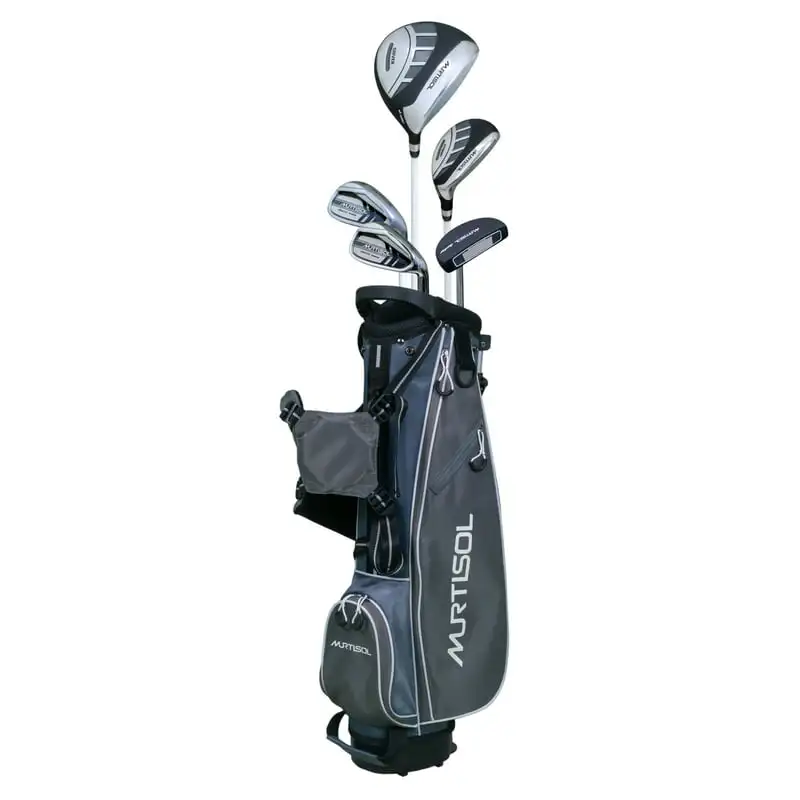 

Golf Club Package Set for 11-13 years old - Stand Bag,Gray Golf wear T irons Golf simulator Golf towel Golf cart Wedge golf clu