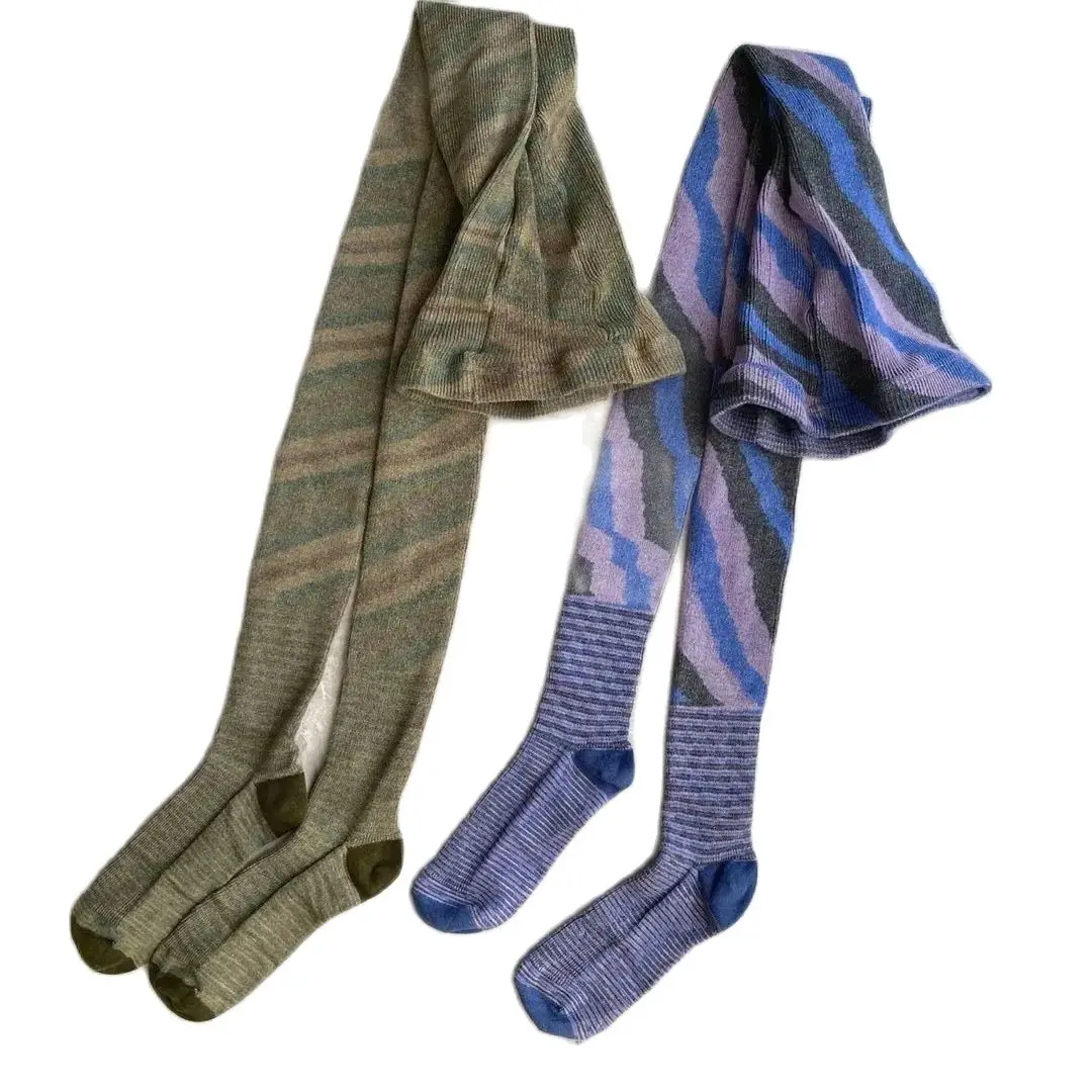 Новые камуфляжные вязаные женские облегающие колготки