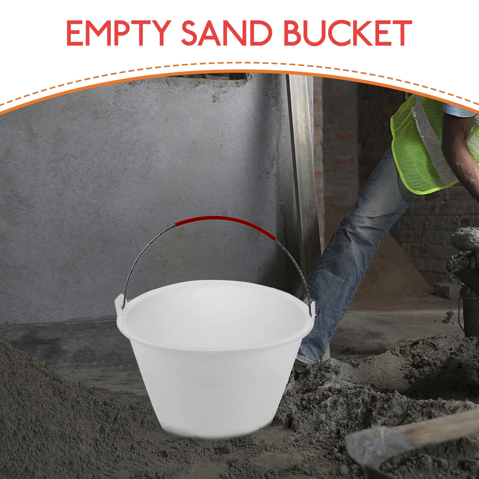 Ведро с крышкой ведра для цемента из говяжьих сухожилий пустые портативные