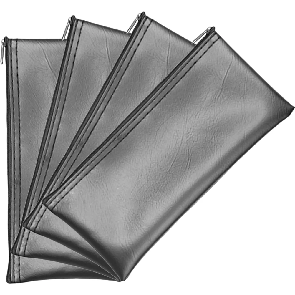 

4pcs Professional Microphone Storage Zipper Pouch Good Seal Mic Bag Portable Mic Holder