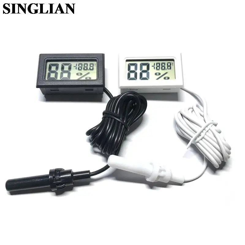 

Mini LCD Digital Thermohygrometer Thermometer Hygrometer Embedded Temperature Sensor Humidity Meter Gauge Instruments with Cable