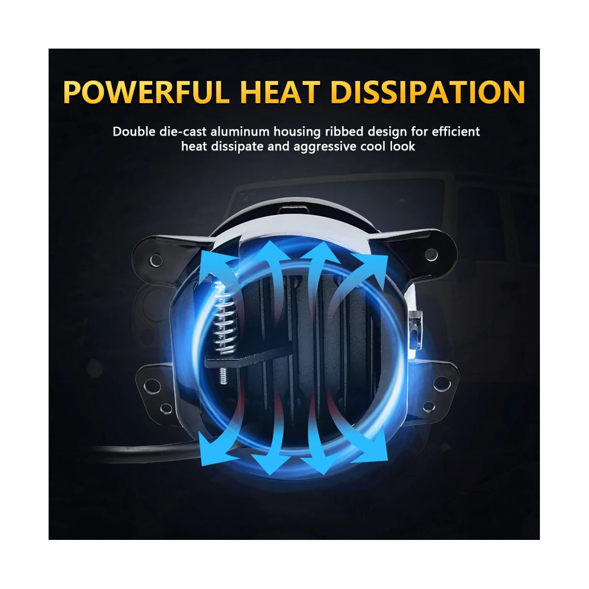 4-дюймовый автомобильный противотуманный фонарь 200 лм Вт дальний/ближний свет