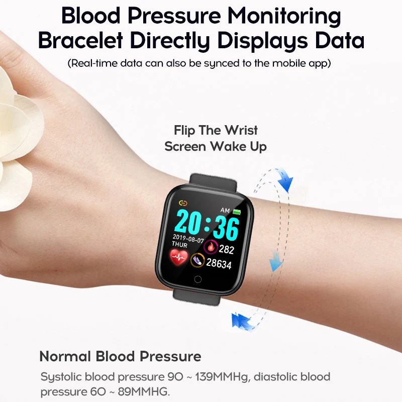 Новинка 2022 Смарт-часы с измерением артериального давления водонепроницаемые