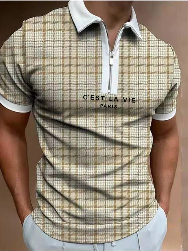 

Summer New Men's Polo Shirts Men's Luxury Streetwear Printed Casual Short Sleeve T Shirts Men's High Quality Polo Shirts Tops