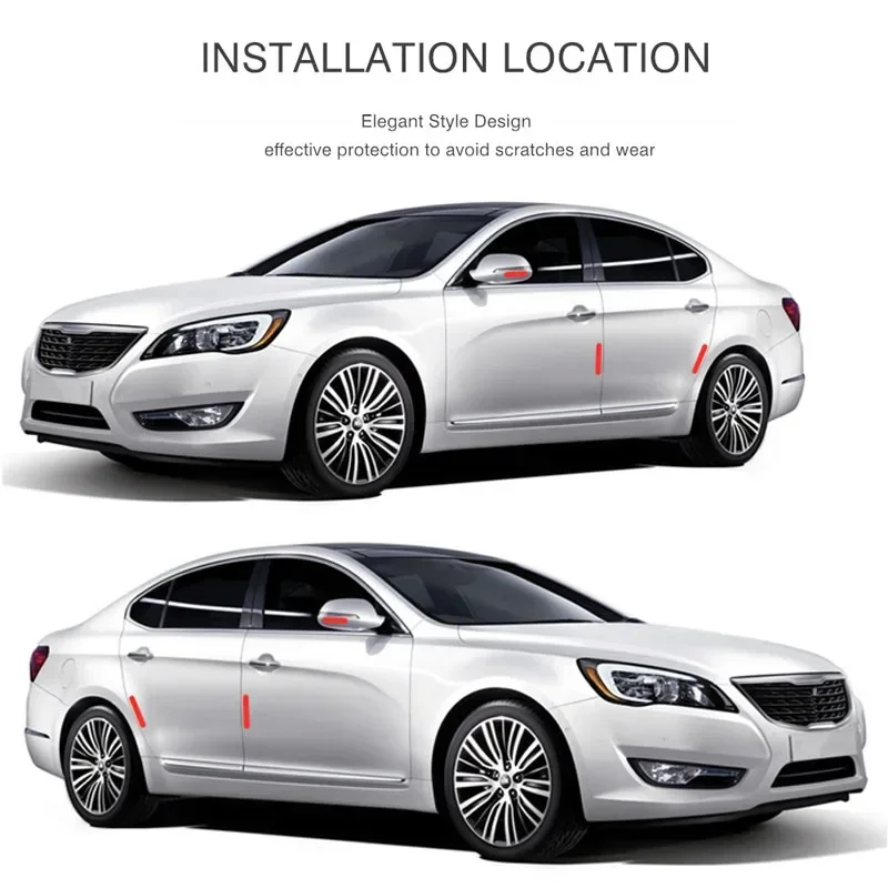 6 шт. резиновая полоса на дверь автомобиля защитная наклейка от столкновений для