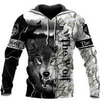 autumn winter mens fashion 3d animal sweatshirts women hoodies printed ferocious wolf head hooded stylish top plus 66