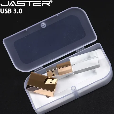 Флэш-накопитель JASTER USB 3,0, модный флэш-накопитель с кристаллами, USB, 16 ГБ, 32 ГБ, 64 ГБ, флэш-накопитель с бесплатным пользовательским логотипом, 8 ГБ, 4 Гб, подарок на свадьбу, U-диск