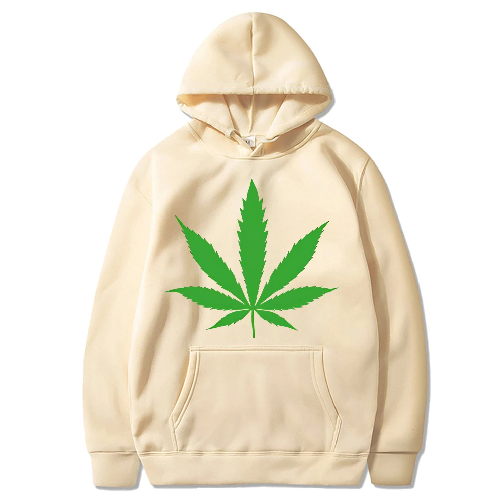 

Better Quality Green Leaves Men's Hoodies Sweatshirt Unisex PolarFleece Women's Harajuku Hip Hop High Street Pullover Streetwear
