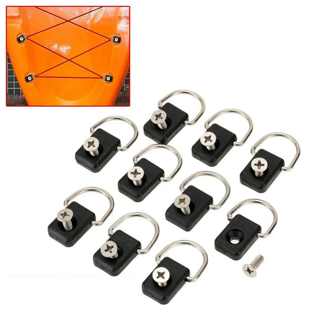 

Fishing Rigging D Rings 10pcs Boat Accessories Canoe Repair Kayak Kayaking