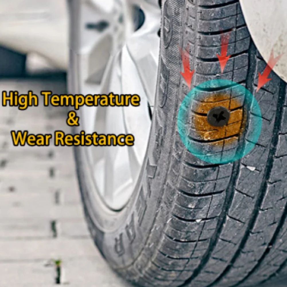

CAR Rubber Nails Tire Repair Tubeless Tire 8Pieces Accessories Black Car