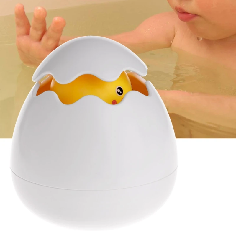 Baby Bath Toy Duck Broke Out Egg Water Spray Sprinkler Shower Swimming Kids Gift N0HD