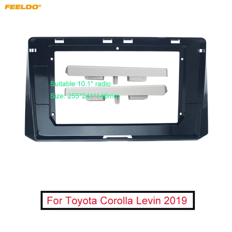 

Car 2Din Radio Audio Fascia Frame Fitting Adaptor For Toyota Corolla Levin 10.1" DVD Dash Panel Plate Installation Trim Kit