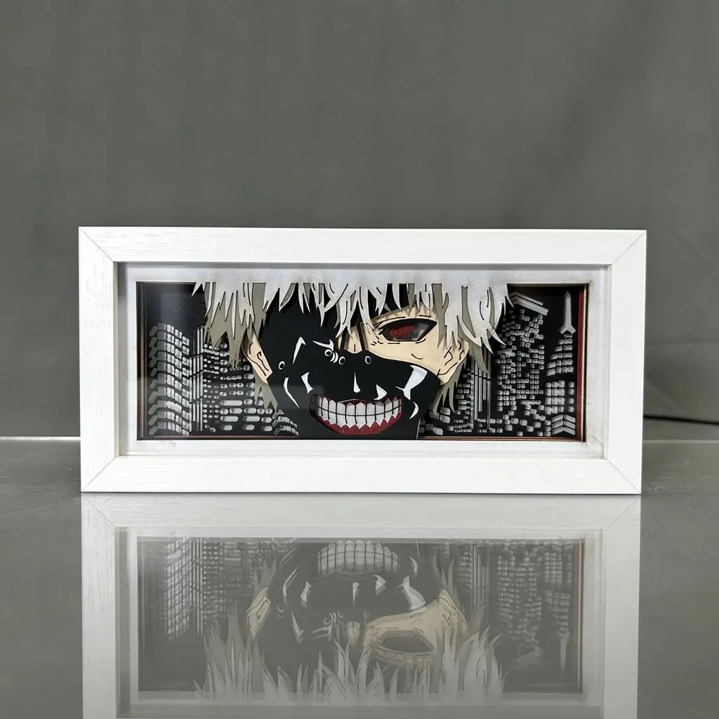 Японская Tokyo Ghoul Kaneki Ken бумажная скульптура фонарь аниме охватывающий Ночник