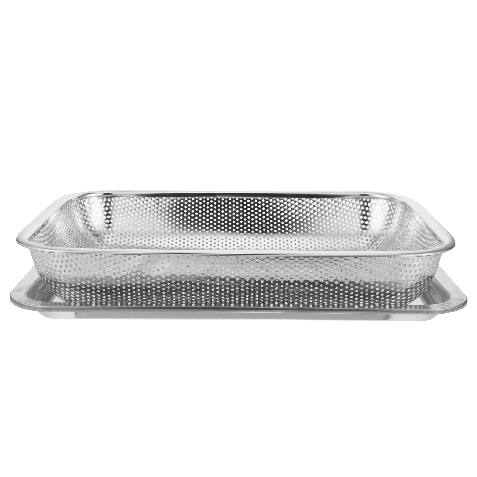 

Hamper Oven Air Fryer Basket Tray Metal Chip Oil Separator Stainless Container Frying Mesh Net Strainer
