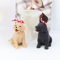 8 sizes animals pet silicone candle mold fondant cake decorating bulldog soap chocolate dog candy clay cat baking tool