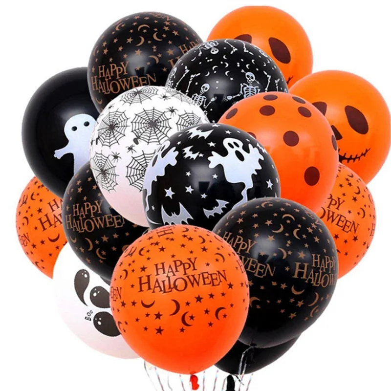 

10pcs Halloween Christmas Balloons Latex Balloon Pumpkin Skeleton Halloween Party Decoration Festival Balloons Toys Party Decor