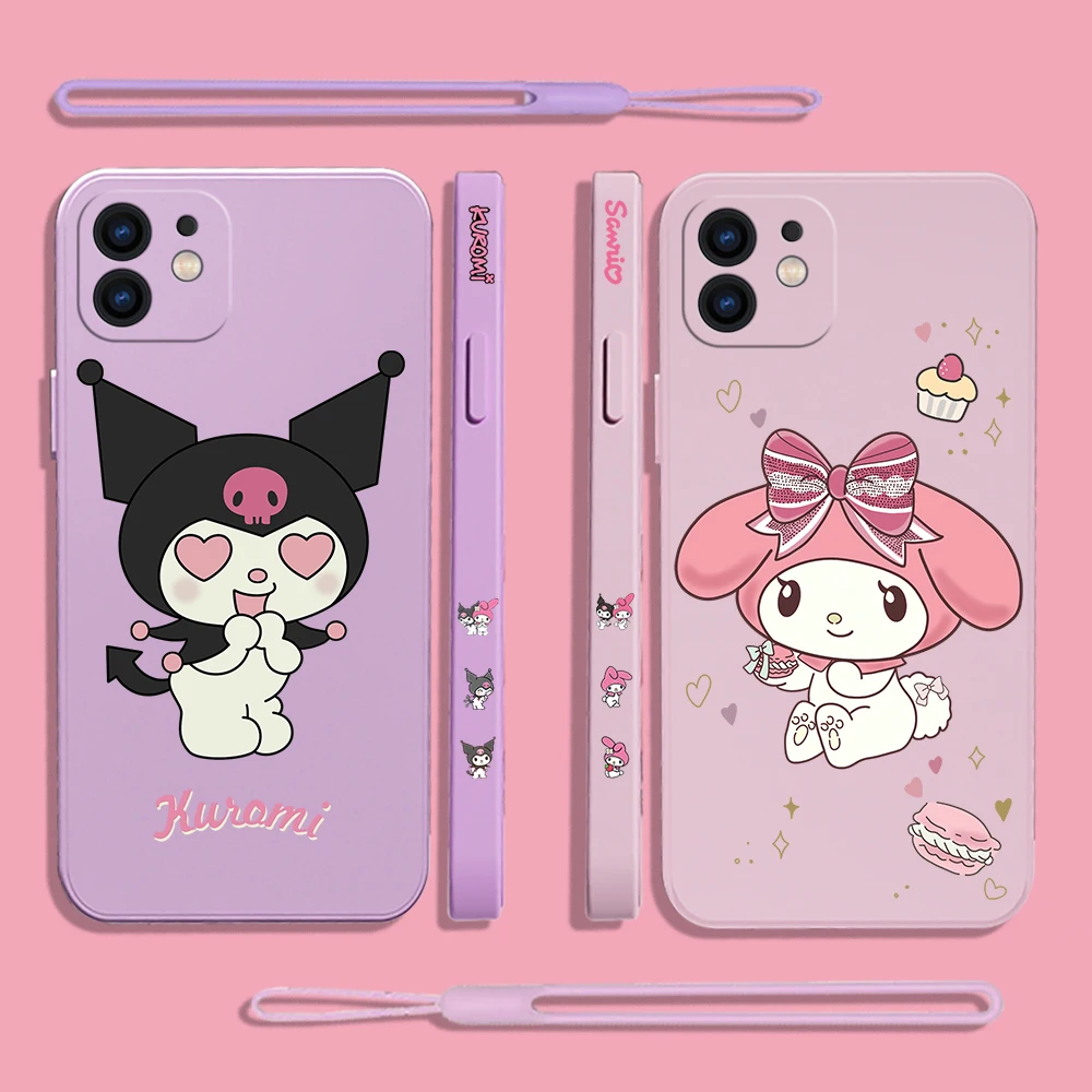 

Sanrio Kulomi Phone Case For Samsung A81 A53 A50 A12 A22S A52 A52S A51 A72 A71 A32 A22 A20 A30 A21S A11 4G 5G with Hand Strap