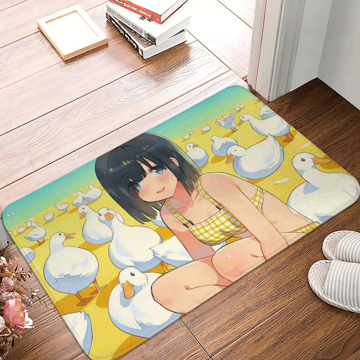 

Anime Girl, Ducks Ducks And Ducks Doormat Rug carpet Mat Footpad Bath mat Non-slip toilet Balcony Parlor durable Washable