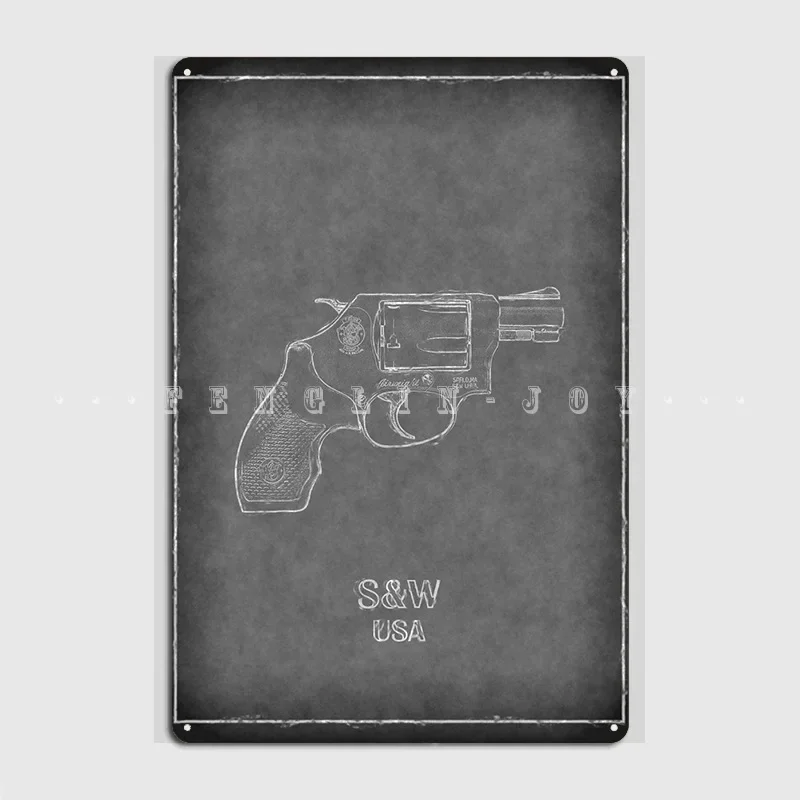 Металлический плакат Smith And Wesson настенная роспись фотография украшение гаража
