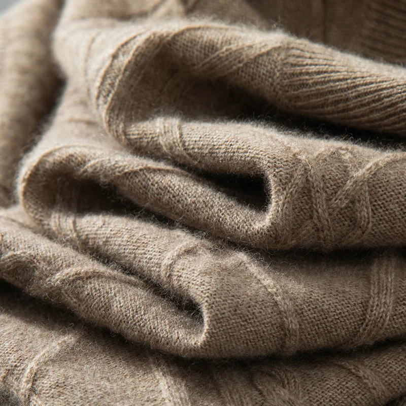 Ромбовидная осенне-зимняя новинка 100% кашемировая мужская полуводолазка