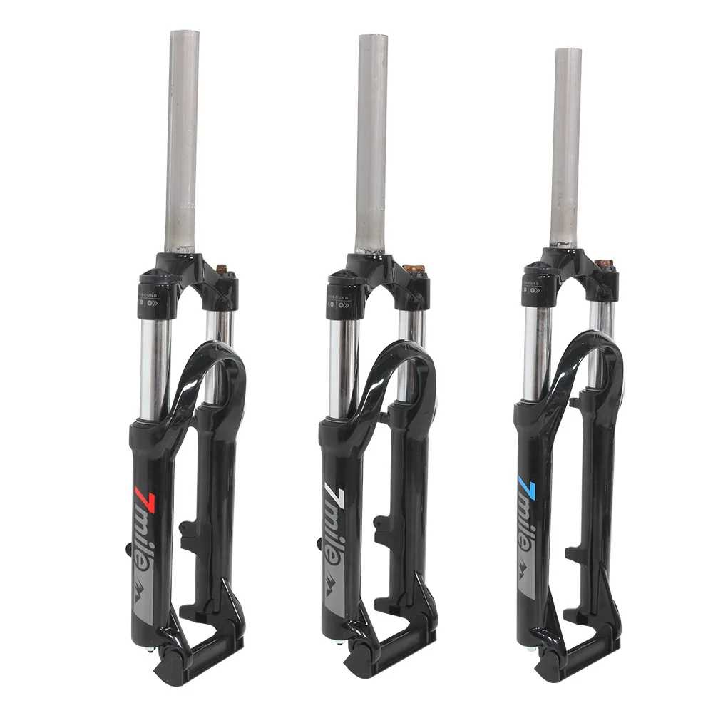 

Mountain Bike 26 Inch Mechanical Lockable Stroller Front Fork Adjustable Soft Hard Aluminum Alloy Shock Absorber