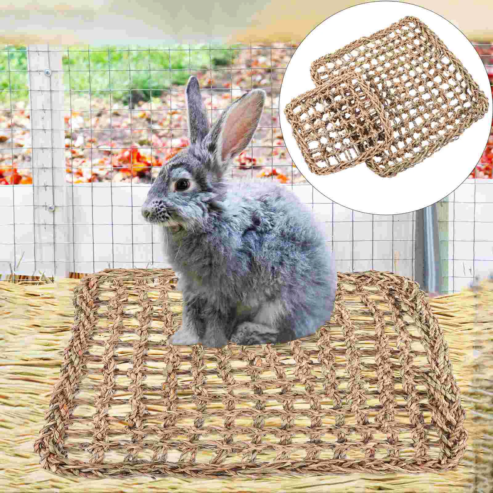 

Toy Hamster Rabbit Bed Pet Mat Mats Accessory Guinea Play Ornament Diy Toys Bunny Molar Teeth Squirrel Chewing Woven Puzzle