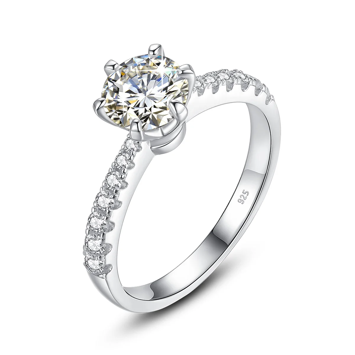 

Classic Moissanite Rings for Women 925 Sterling Silver GRA Certificate Wedding Accessories Christmas Ring Trendy Fine Jewelry