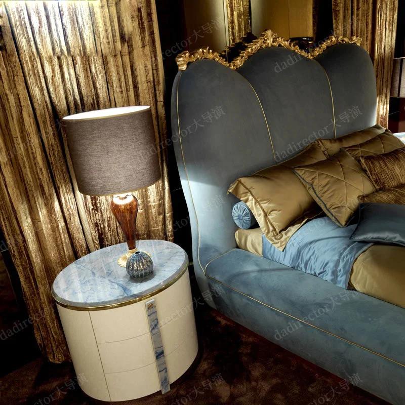 Европейская матерчатая кровать большая квартира вилла Главная спальня