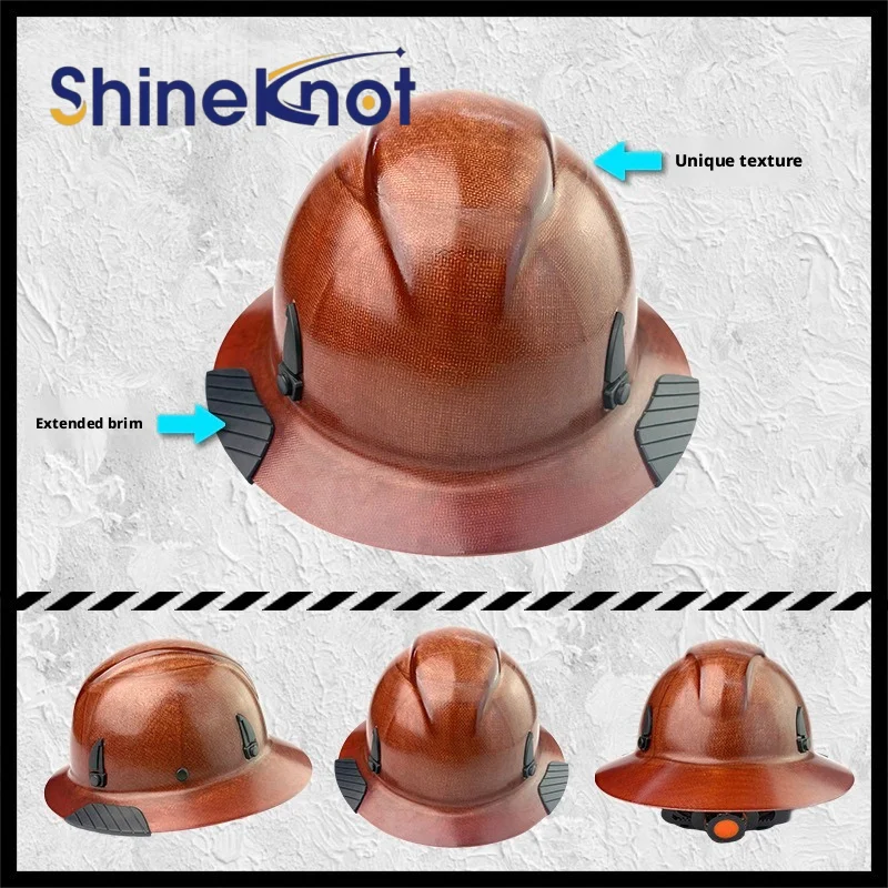 Фото Каска защитная SHINEKNOT, высокопрочная, ударопрочная, для строительных площадок, сертифицированная по стандарту ANSI, легкая, из стекловолокна №2