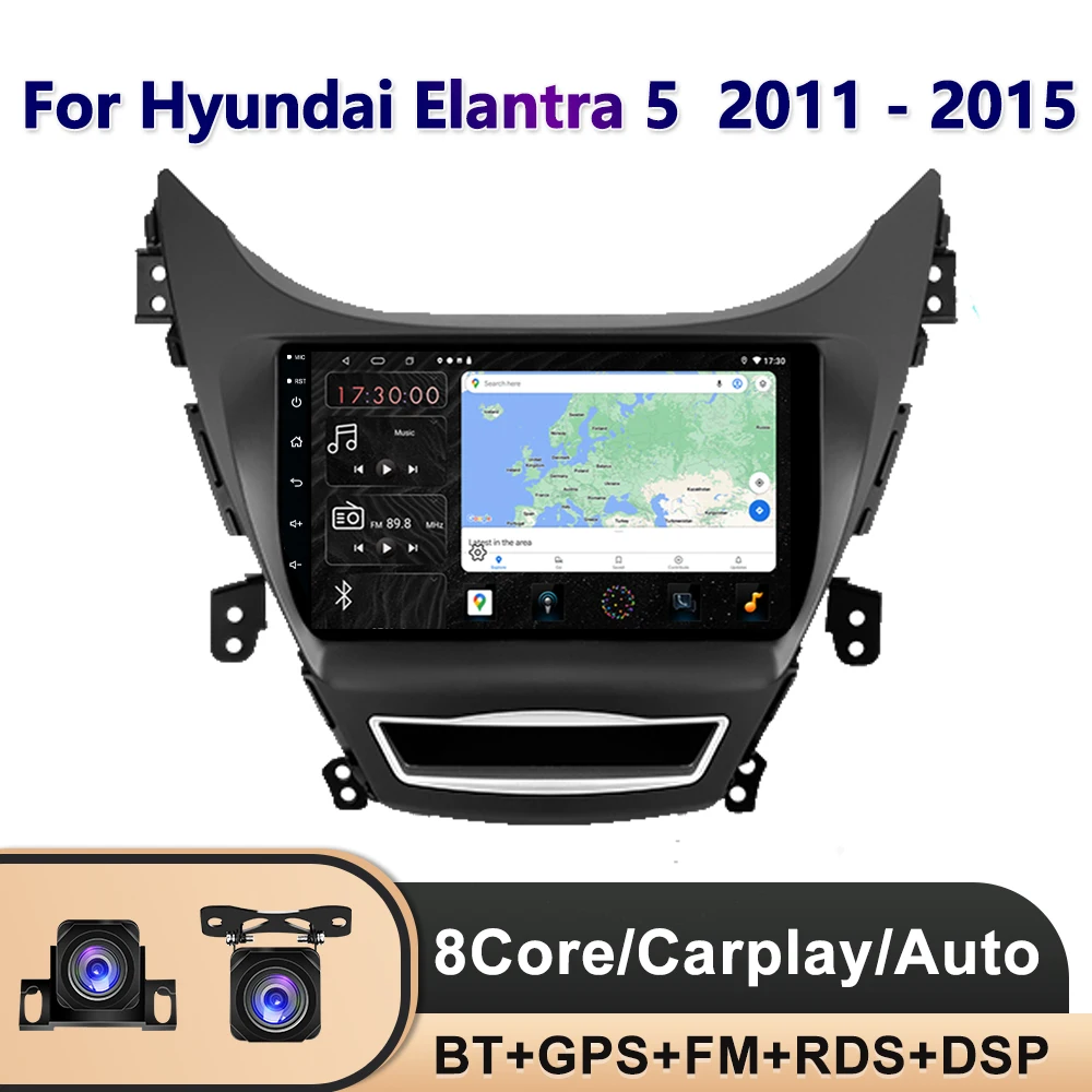 

Автомагнитола PEERCE для Hyundai Elantra 5 JK GD MD UD 2011-2015, мультимедийный видеоплеер, Android-навигация, GPS carplay, QLED