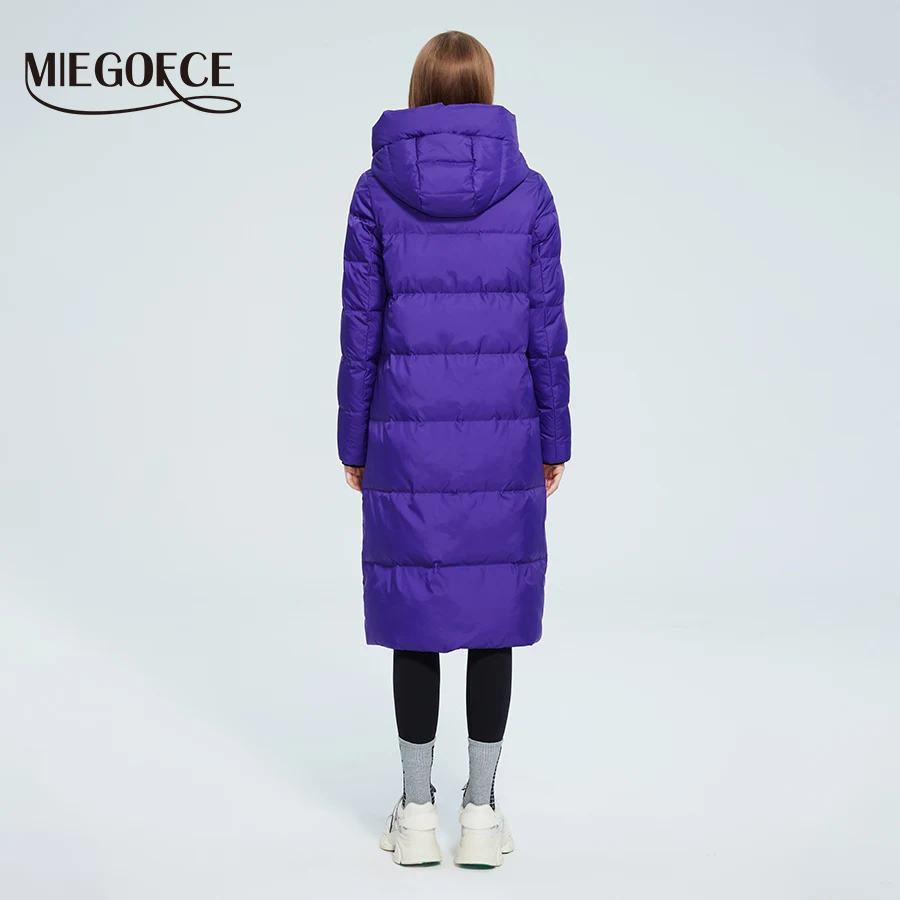 MIEGOFCE2022 Зимняя новая женская хлопковая стеганая куртка длинный капюшон