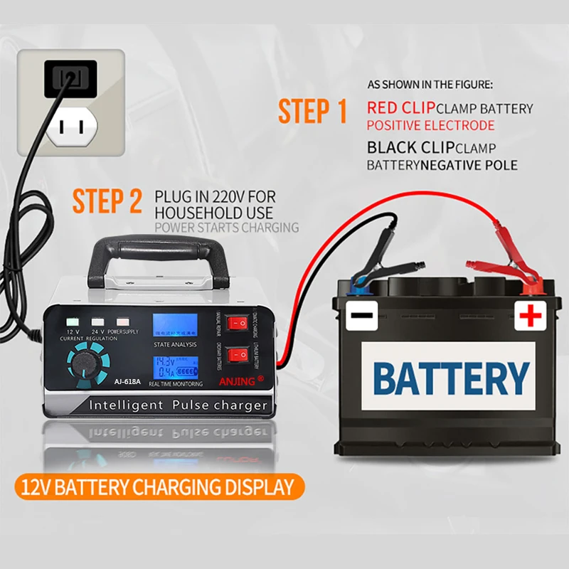 Свинцово-кислотный Интеллектуальный импульсный ремонтный Тип LUNDA 12 В 24 400 Ач