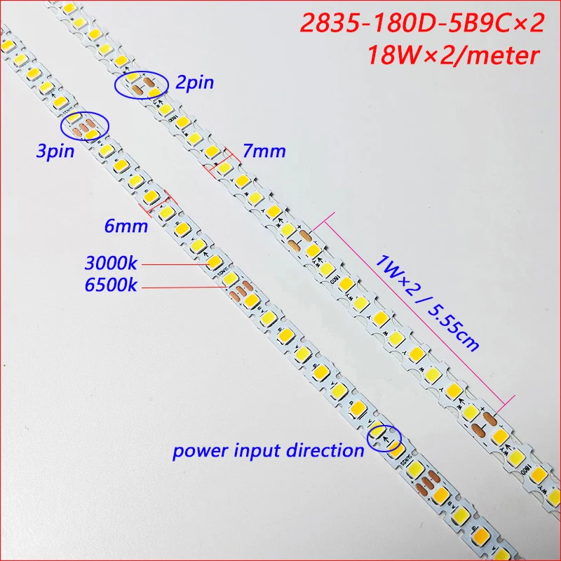 S-образный 5 метров 180D 5B9CX2 2835 Φ лента постоянного тока зеркальная лента 18Wx 2 цвета/метр зеркальный ремень используется в люстрах S-образный 5 метров 180D 5B9CX2 2835 Φ лента постоянного тока зеркальная лента 18Wx 2 цвета/метр зеркальный ремень используется в люстрах