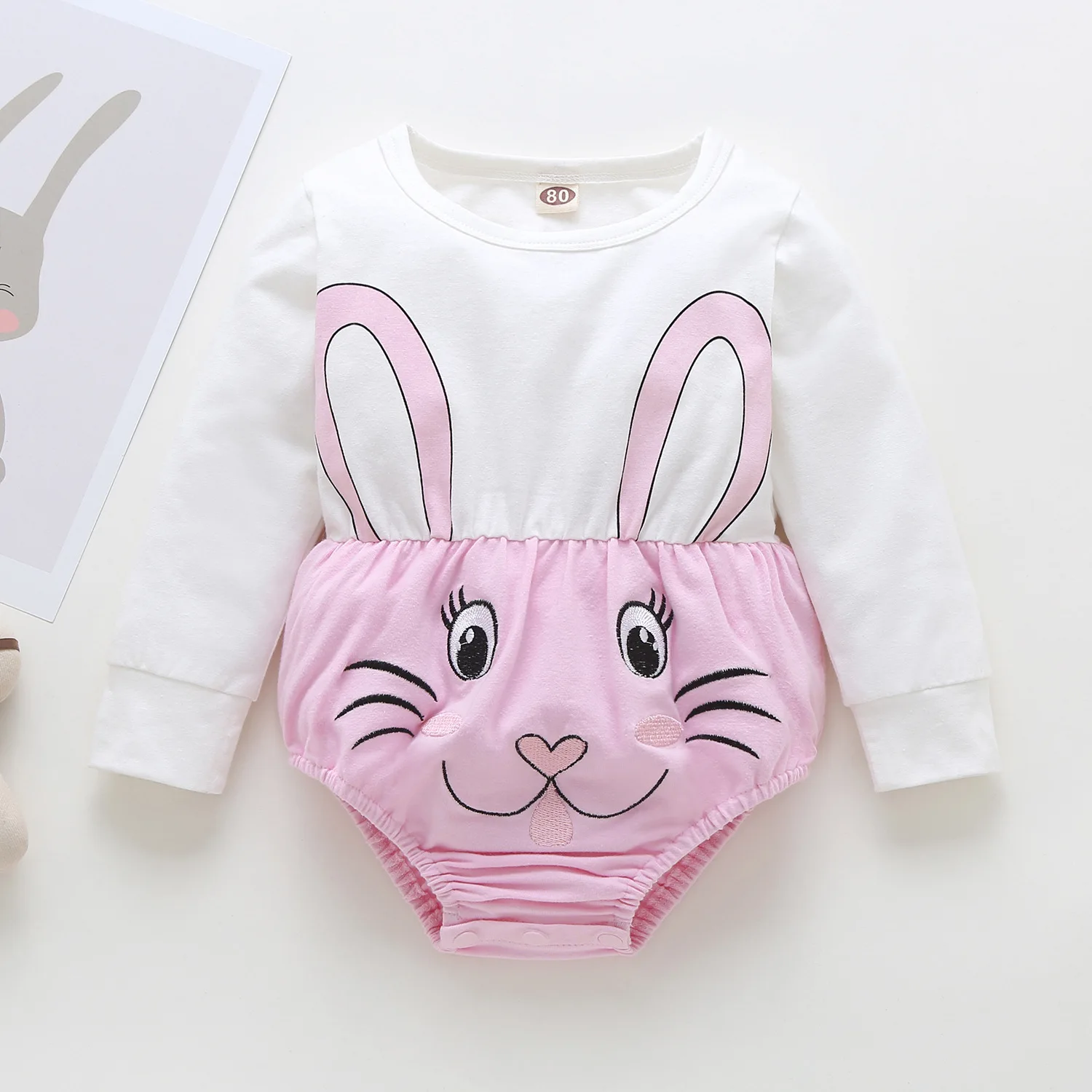 

Baby Triangle Clothing Easter Long Sleeve Climbing Suit 2022 Cute Cute Cotton Cross-border Amazon Direct Supply baby girl romper