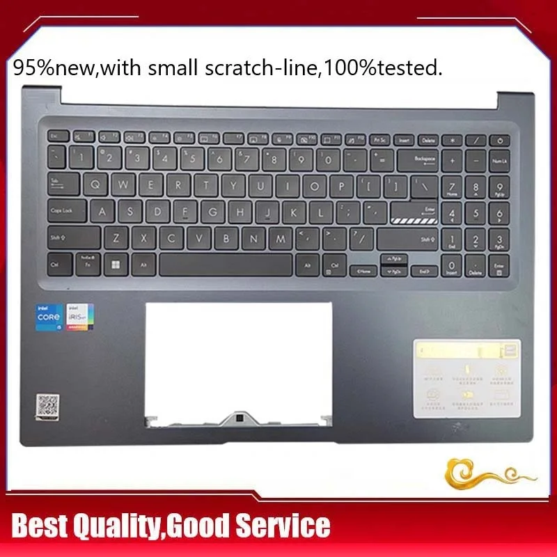 Фото 95% новая клавиатура для ASUS Vivobook 16 K16X M1603Q X1603Z X1603 M1603, упор для рук, верхняя крышка клавиатуры США, темно-синяя №1