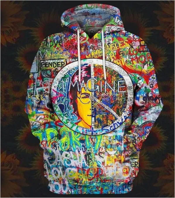 

Новинка, 3D Толстовка HIPPIE с капюшоном, с принтом, подарок на день матери, размер США, Лучшая цена