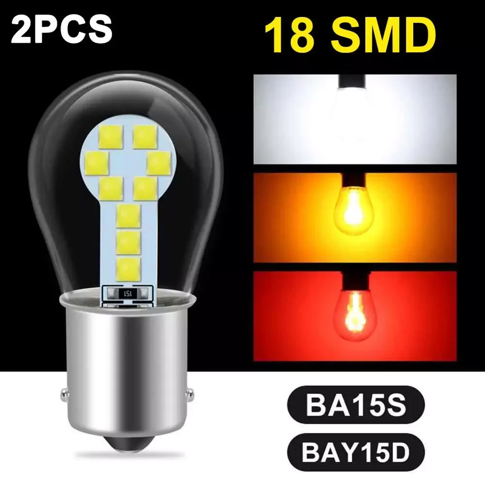 

Led Bulbs 1156 BA15S 1157 BAY15D 15 W Car LED Brake Reverse Light Front Turn Signal Lamp 220 LM 3030 SMD 12V Taillights