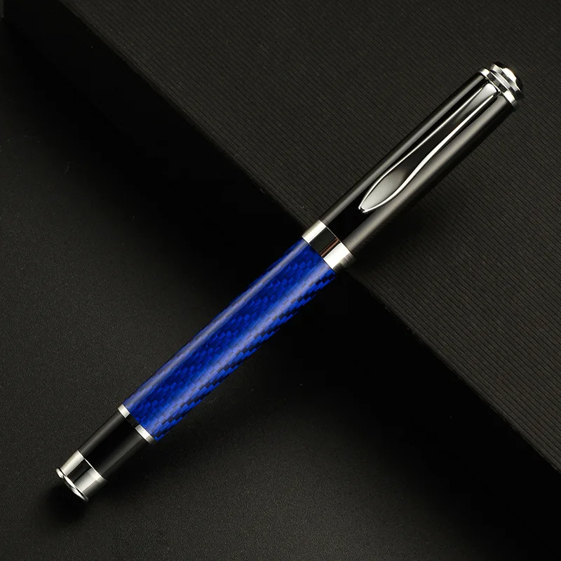 

Luxury Carbon Fiber Metal Fountain Pen Student School Office Stationery New Ink Pens For Writing Elegant Pens