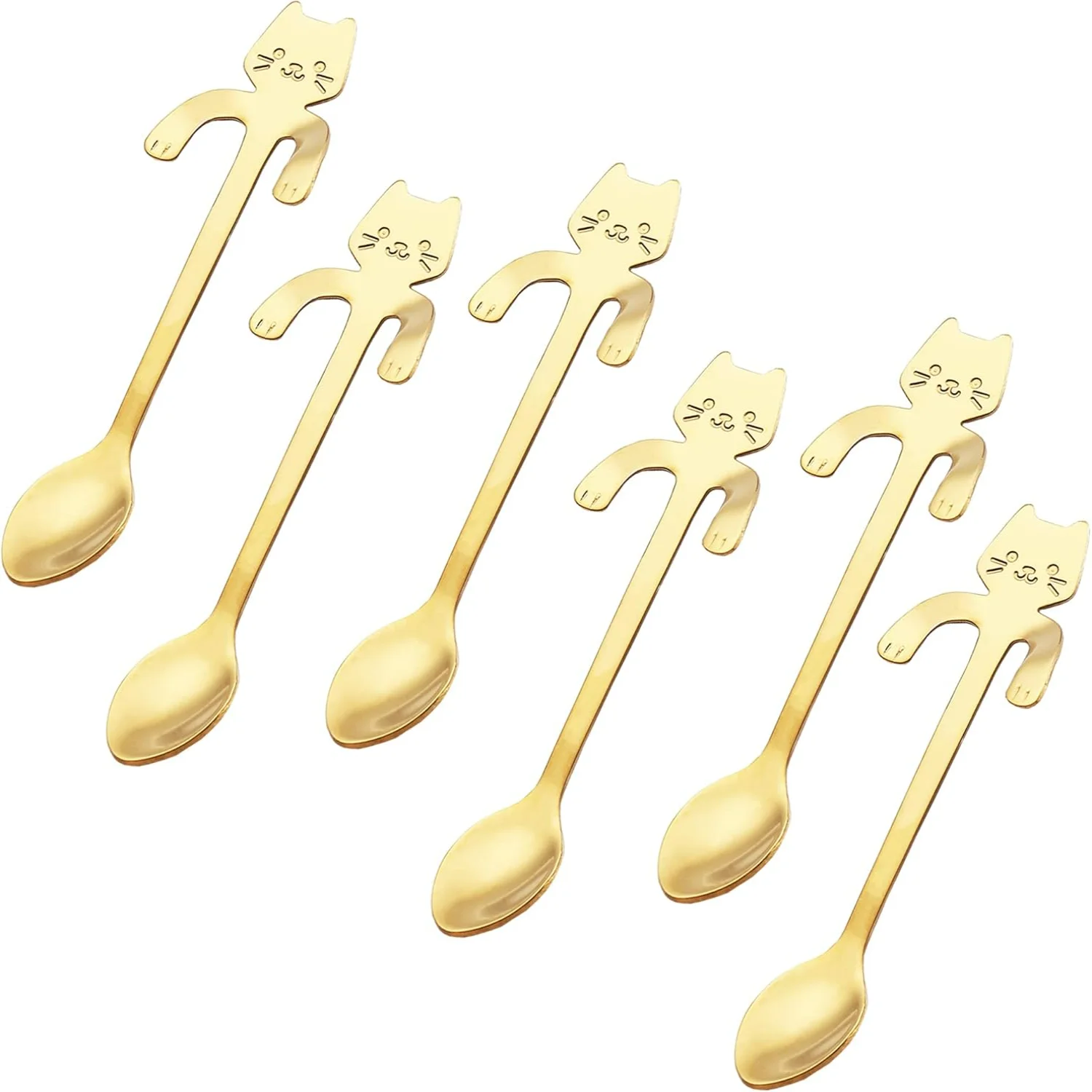 Набор ложек для кошек подвесные чайные ложки из нержавеющей стали мини-ложки