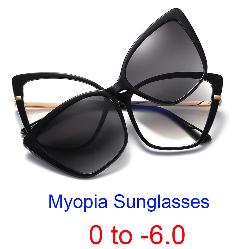 Очки солнцезащитные 2 в 1 женские антибликовые Модные оптические Поляризационные