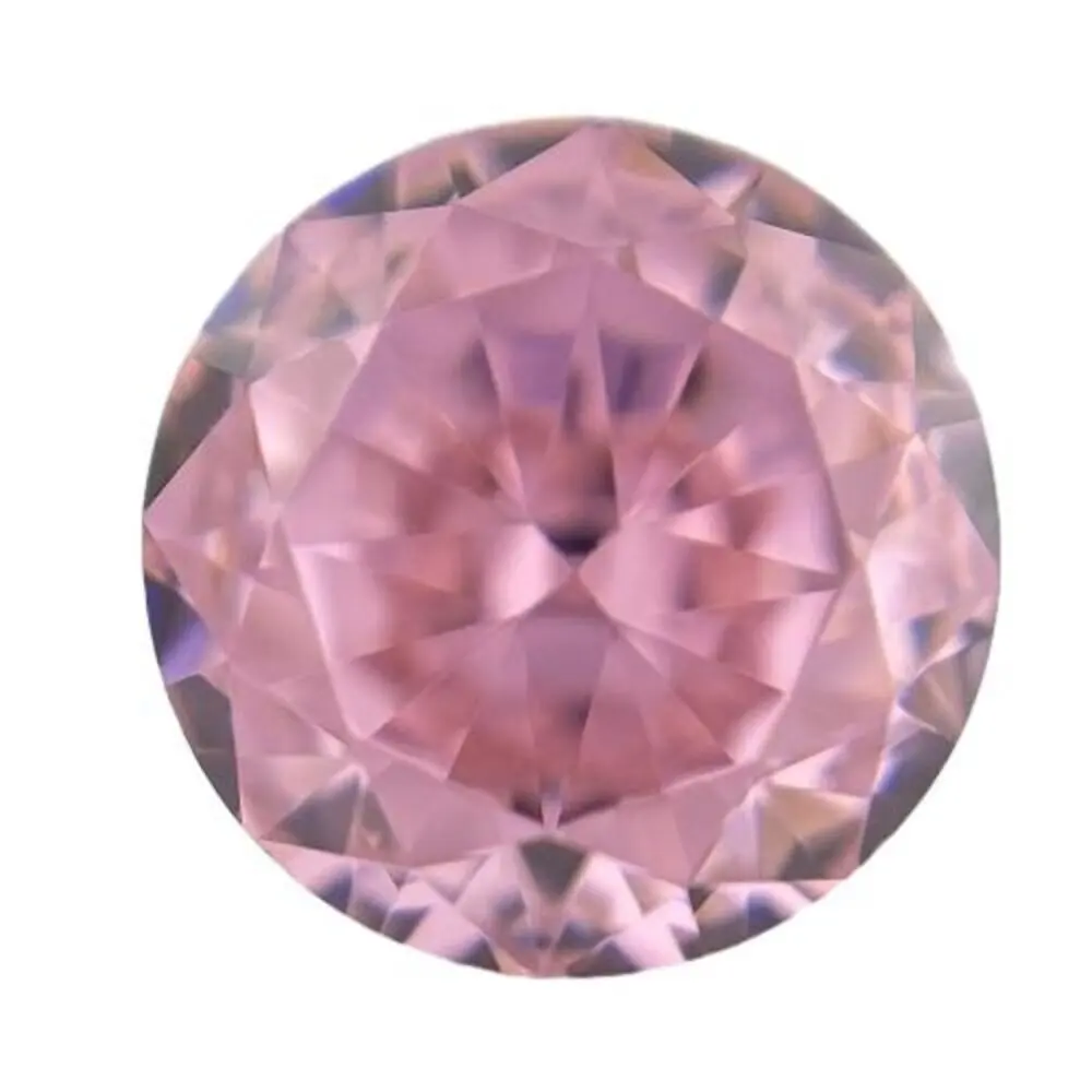 D-розовый круглый кубический цирконий с измельченным кубическим цирконием 5-10 мм