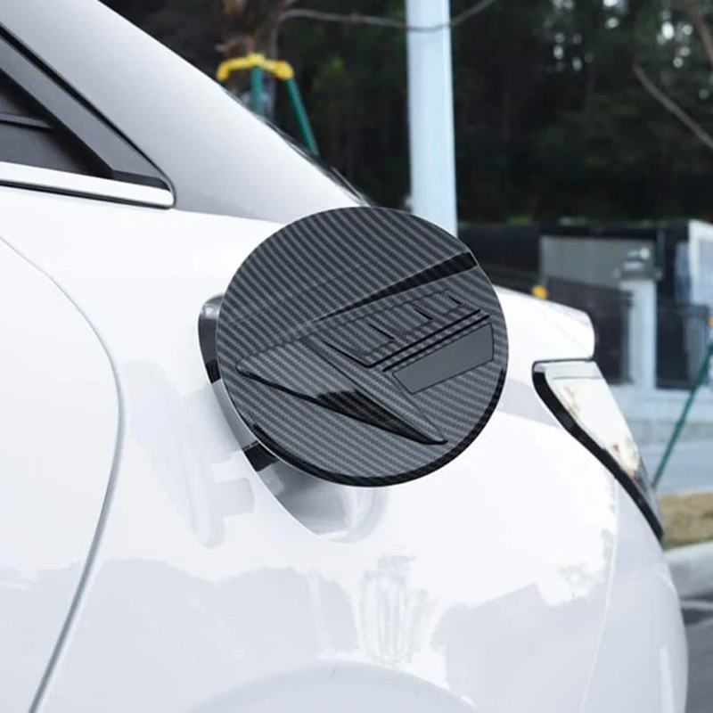 for Hyundai Elantra CN7 2021 Car Accessories Gas Fuel Tank Door Decoration Cap Cover Trim Sticker Carbon Fiber Grain