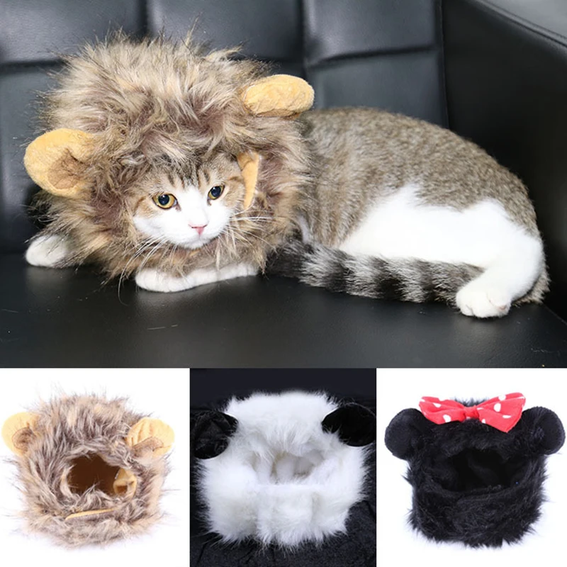 

Pet Small Dogs Cat Hat Pet Cat Lion Wig Head Decoration For Pets Puppy Hairpins Decor Grooming Accessoires Pet Headgear