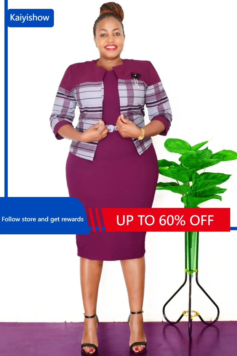 

2 Piece Sets African Dresses For Women Nigeria Turkey Africa Clothes Office Lady Dress Dashiki Ladies Ankara Female Dress