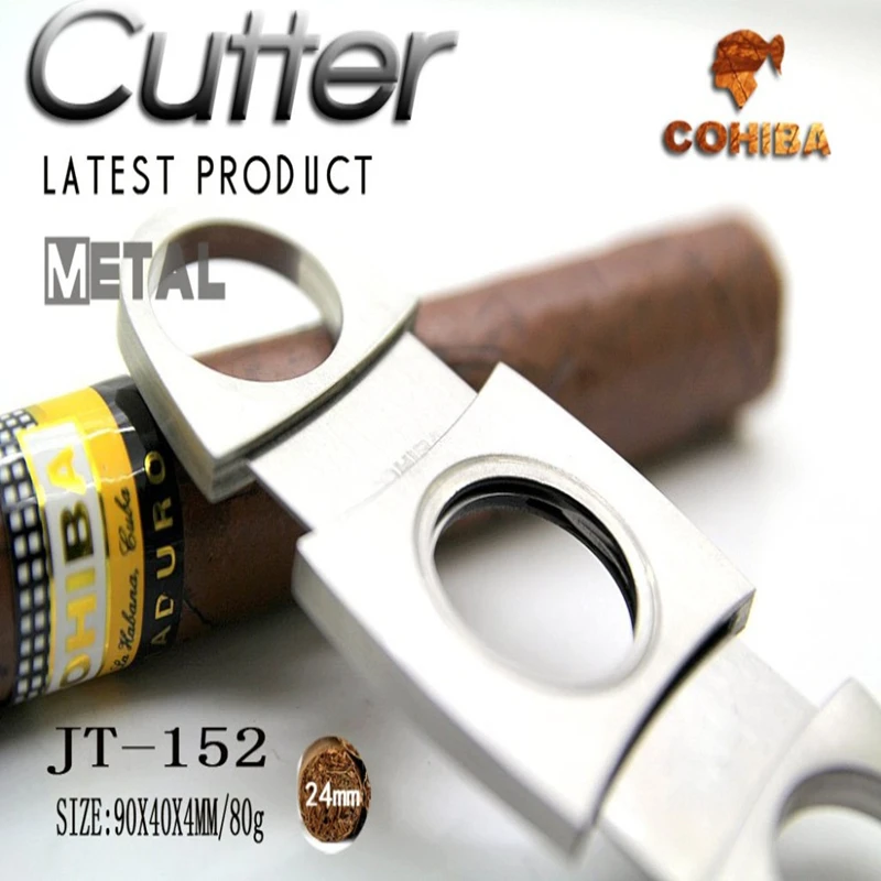 Фото Ножницы для сигар COHIBA, кубинский резак для сигарет с двойными острыми краями, портативная сигара из нержавеющей стали, аксессуары для сигарет, мужской подарок №3