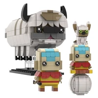 aang the last airbender retro mythical animation action appa momo building blocks model idea assemble toy child birthday gift
