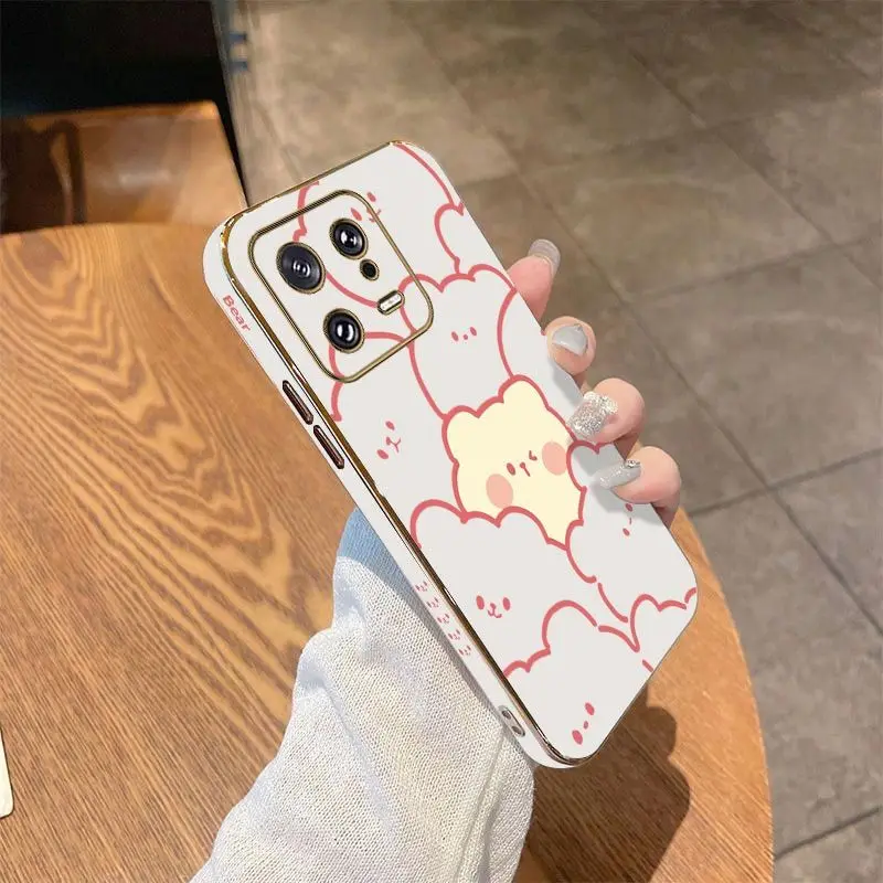Stacking Bear Luxury Plating Phone Case For Xiaomi Mi 13 12S Ultra 13 Pro 11T Ultra 12 12T 11 11 Lite 10 10T Cover