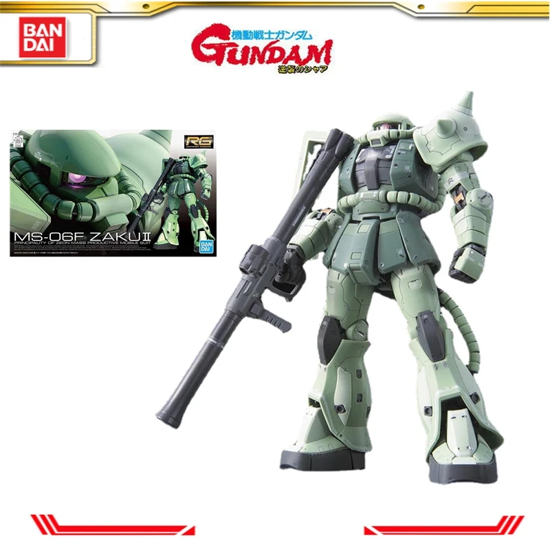 

BANDAI Bandai Gundam Green Zaku Сборная модель RG 1/144 04 крупнопроизводительная зеленая Zaku старинная модель орнамент