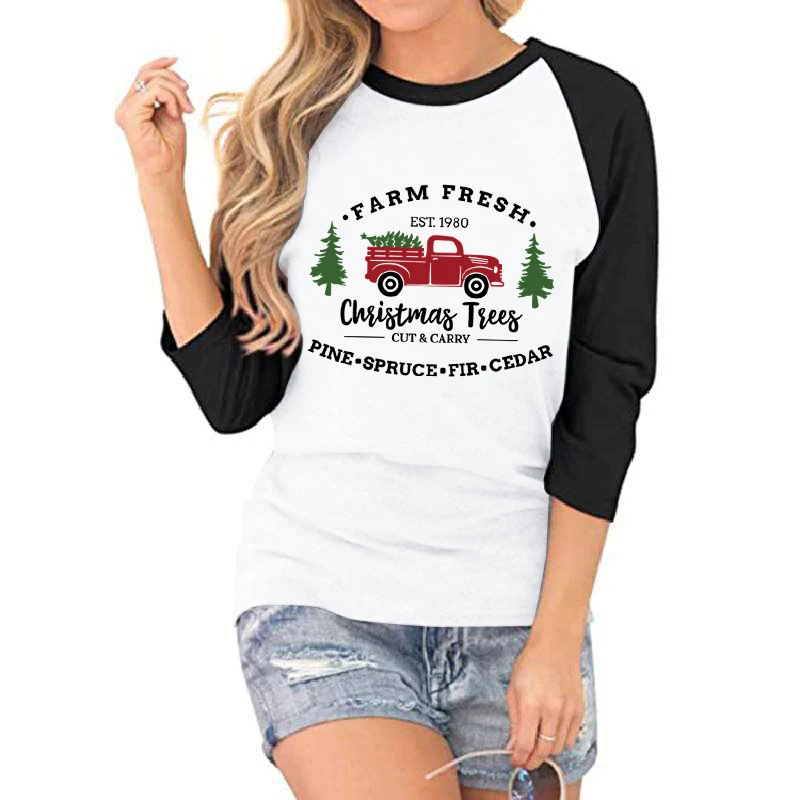 

Рождественская елка, готические стильные футболки, Осенний свитшот, футболка с круглым вырезом, милая подружка, рождественский подарок, фут...